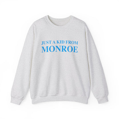 Just a kid form Monroe Unisex Heavy Blend™ Crewneck Sweatshirt