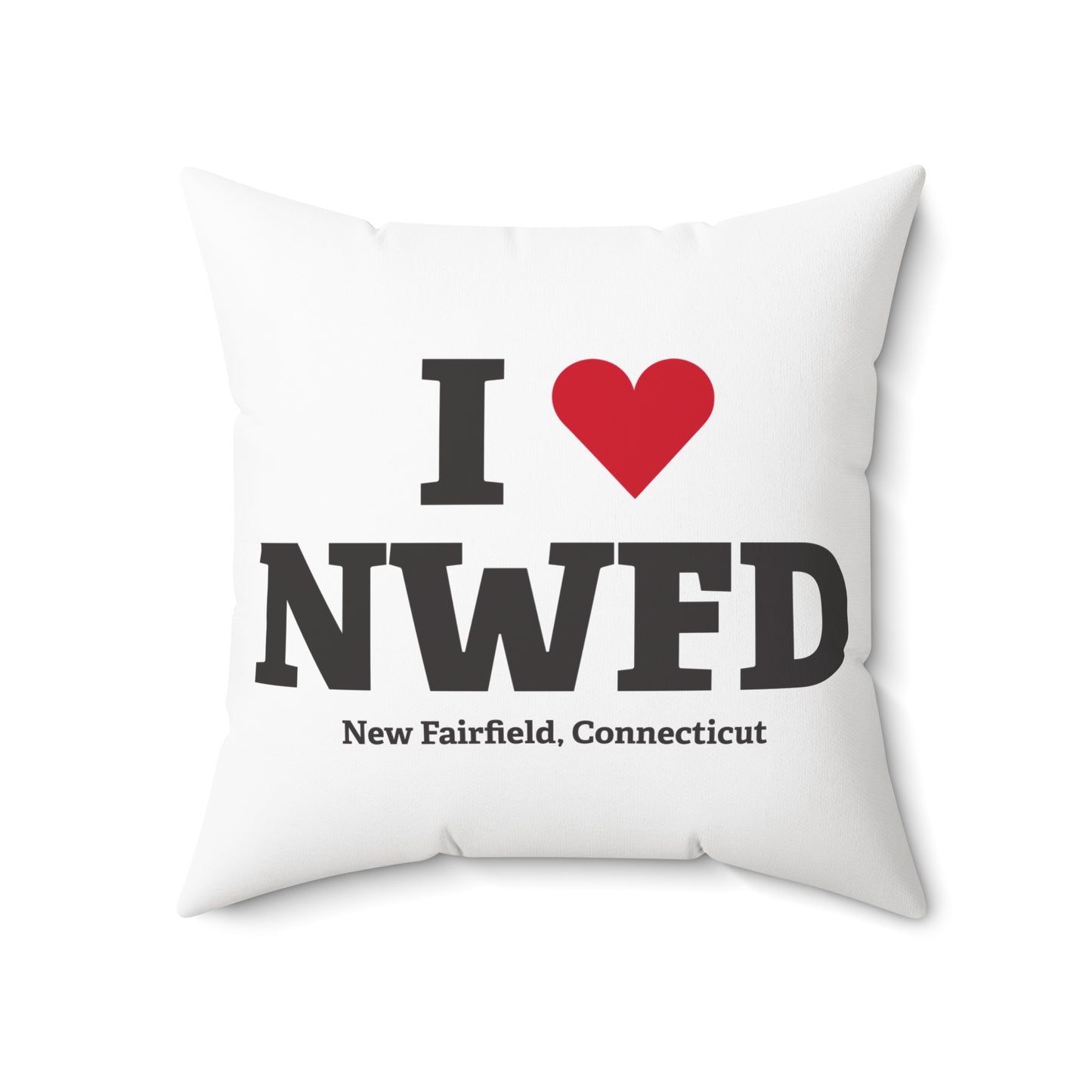 I Heart NWFD Spun Polyester Square Pillow