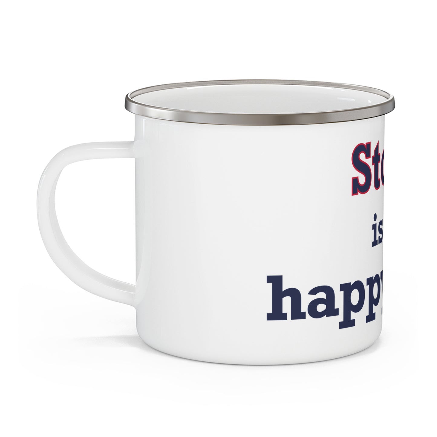Storrs Is My Happy Place Enamel Camping Mug