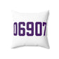 06907 Stamford Connecticut Zip Code Spun Polyester Square Pillow