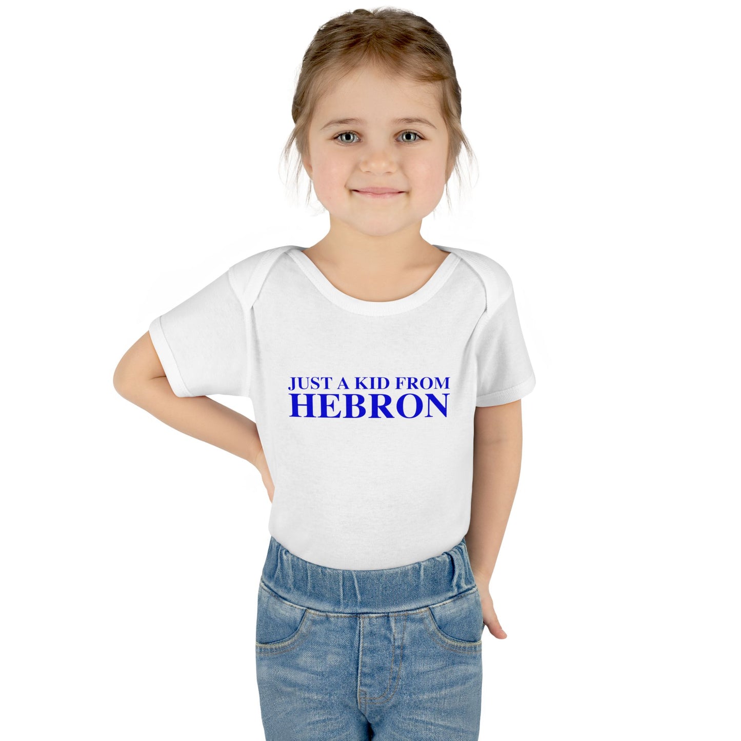 Just a kid from Hebron Infant Baby Rib Bodysuit