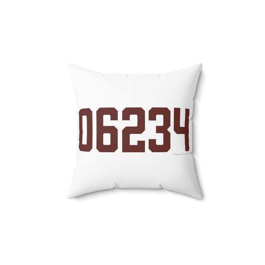 06234 Brooklyn Connecticut Zip Code Spun Polyester Square Pillow