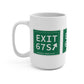 Vintage Exit 67S WCP Sign Mug 15oz