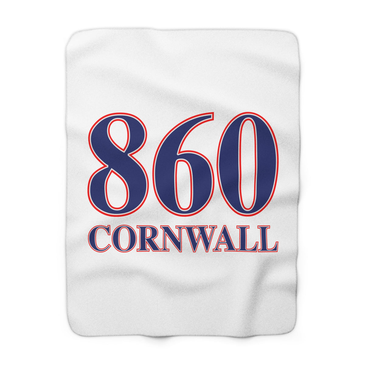 Cornwall Red, White & Blue Sherpa Fleece Blanket