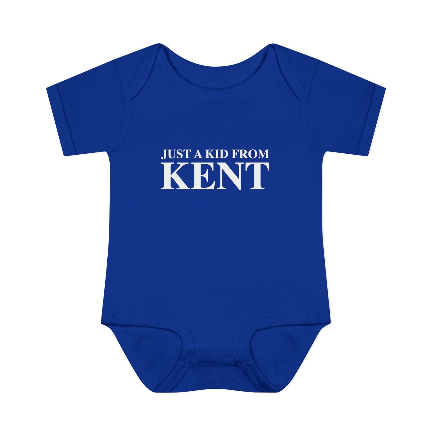Just a kid from Kent Infant Baby Rib Bodysuit