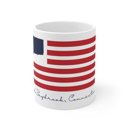 Old Saybrook Connecticut Flag Mug 11oz