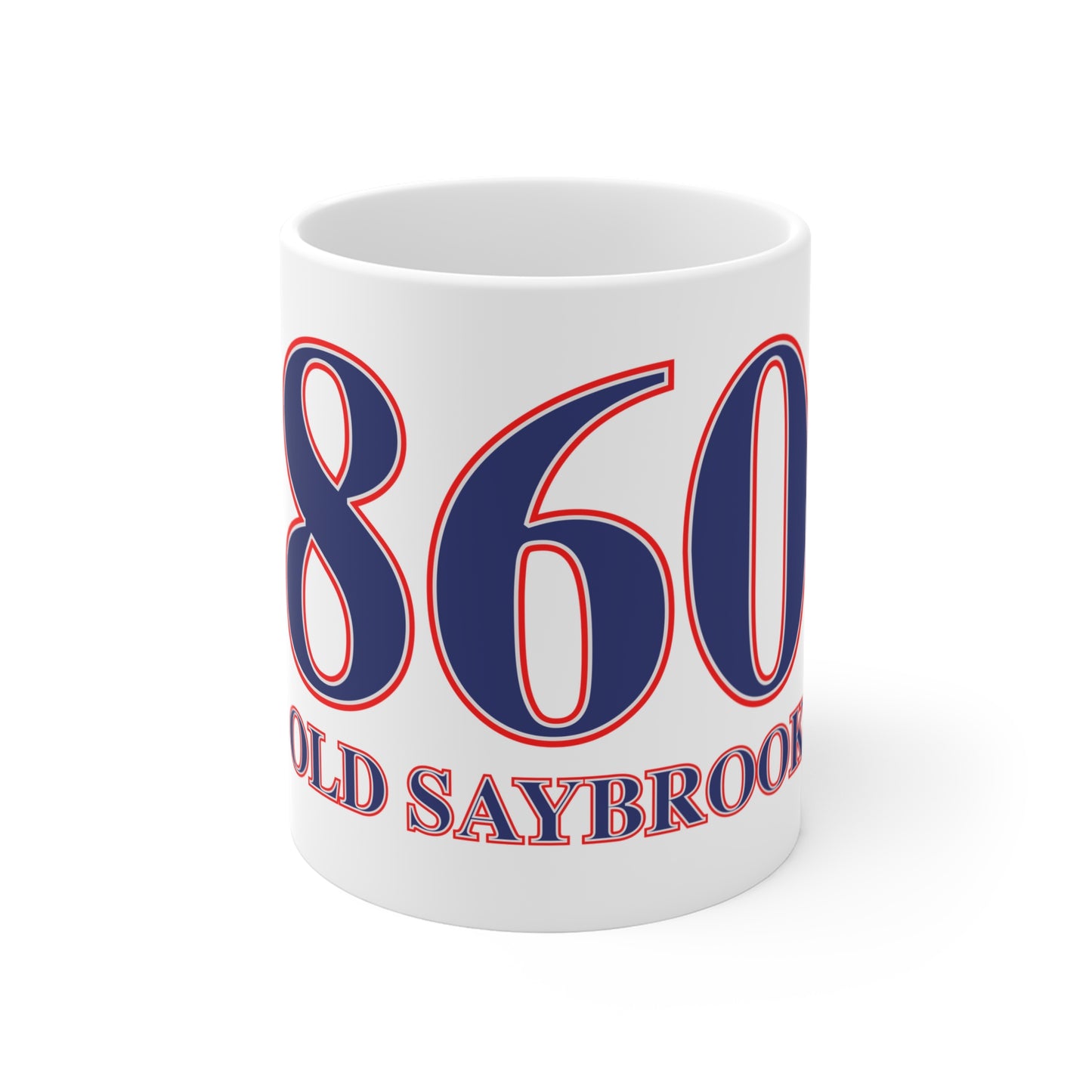 860 Old Saybrook Red, White & Blue Mug 11oz