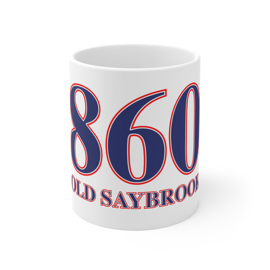 860 Old Saybrook Red, White & Blue Mug 11oz