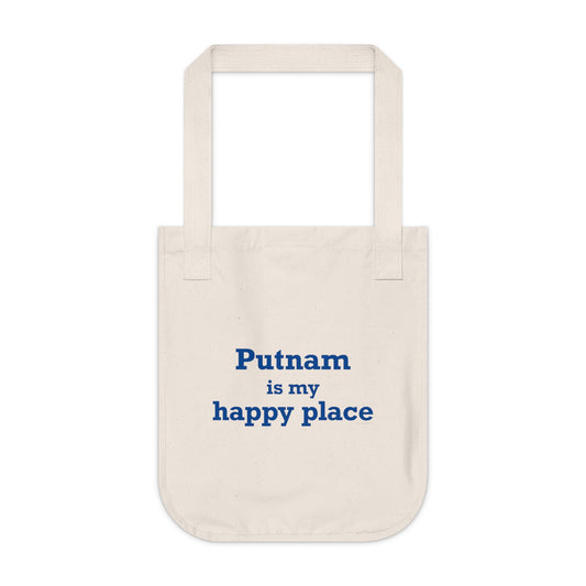 Putnam is My Happy Place Organic Canvas Tote Bag