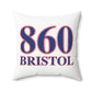860 Bristol Red, White & Blue Spun Polyester Square Pillow