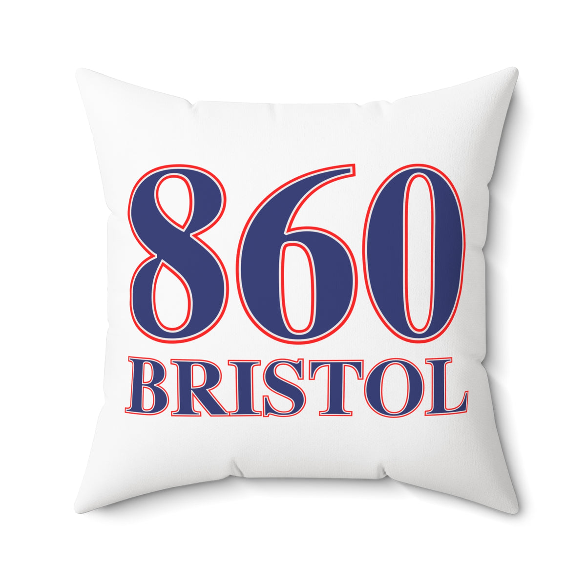 860 Bristol Red, White & Blue Spun Polyester Square Pillow