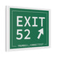 Vintage Exit 52  Merritt Parkway Sign Matte Canvas, Stretched, 1.25"