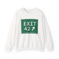 Vintage Exit 42 Merritt Parkway Sign Unisex Heavy Blend™ Crewneck Sweatshirt
