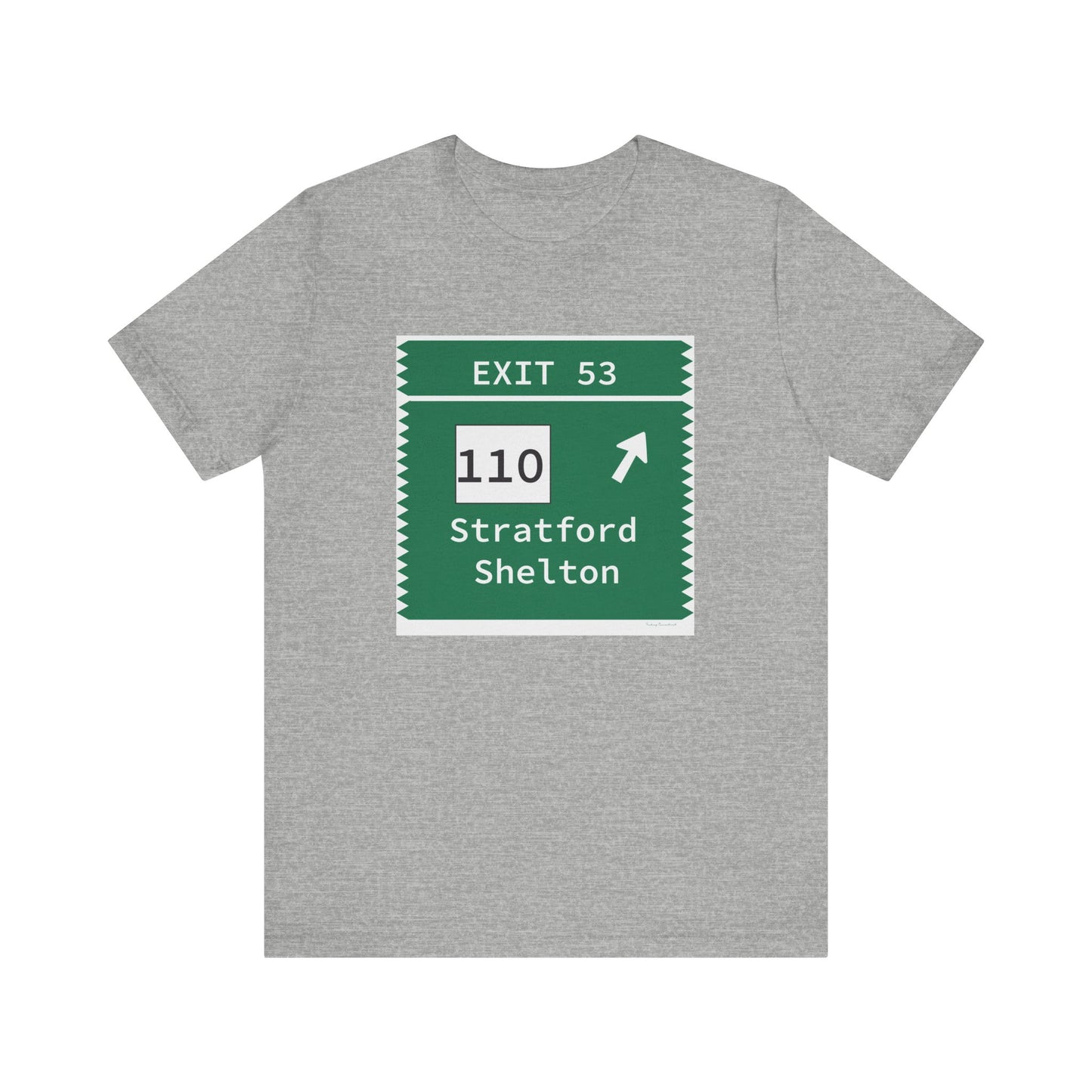 Vintage Merritt Parkway Exit 53 Sign Unisex Jersey Short Sleeve T-Shirt