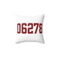 06278 Ashford Connecticut Zip Code Spun Polyester Square Pillow