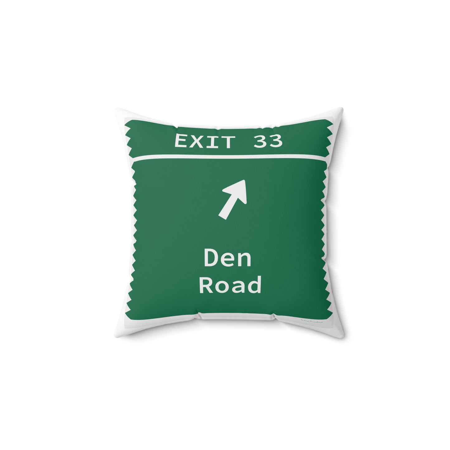 Vintage Merritt Parkway Exit 33 Sign Spun Polyester Square Pillow