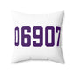 06907 Stamford Connecticut Zip Code Spun Polyester Square Pillow