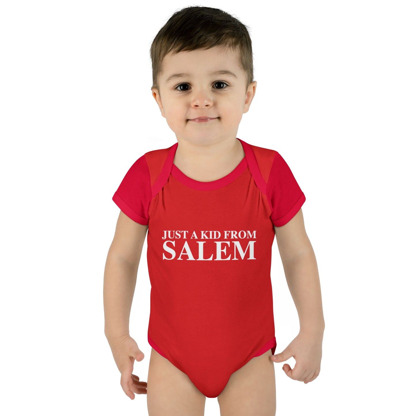 Just a kid from Salem Infant Baby Rib Bodysuit