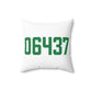06437 Guilford Connecticut Zip Code Polyester Square Pillow