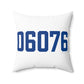 06076 Stafford Connecticut Zip Code Spun Polyester Square Pillow