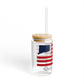 Bethel Connecticut Flag Sipper Glass, 16oz