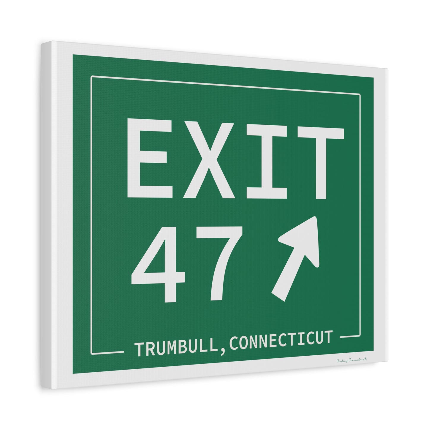 Vintage Exit 47 Merritt Parkway Sign Matte Canvas, Stretched, 1.25"