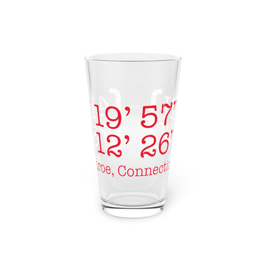 Monroe Coordinates Pint Glass, 16oz
