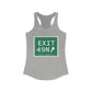 Vintage Exit 49N  Merritt Parkway Sign Women's Ideal Racerback Tank Top