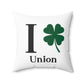 I Clover Union Spun Polyester Square Pillow