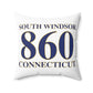 South Windsor 860 Connecticut Polyester Square Pillow