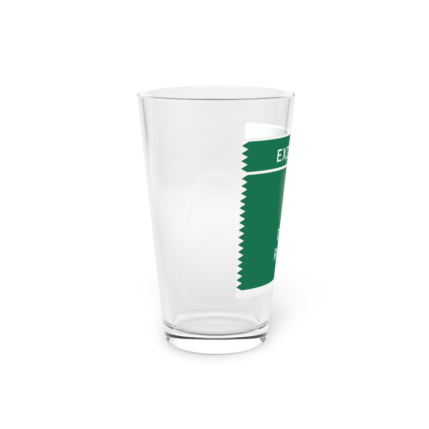 Vintage Merritt Parkway Exit 33 Sign Pint Glass, 16oz