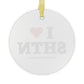 I Heart SHTN Glass Ornaments