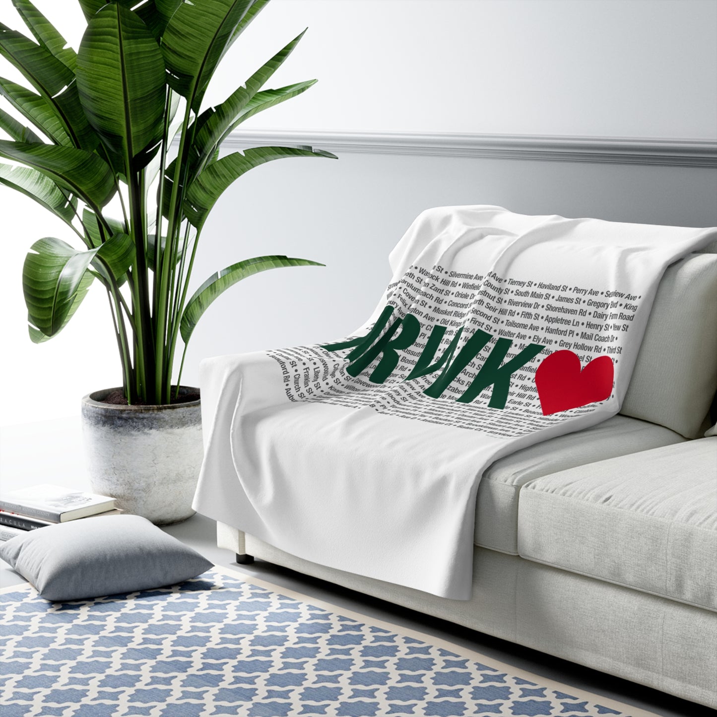Norwalk Love Sherpa Fleece Blanket