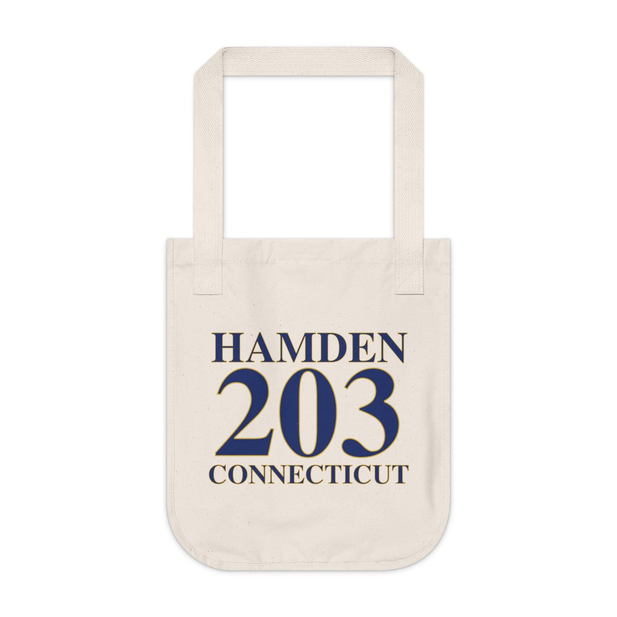 Hamden 203 Connecticut Organic Canvas Tote Bag