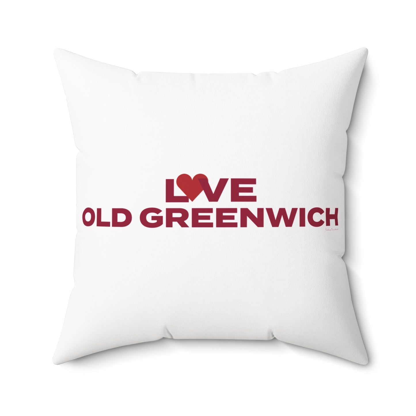 Love Old Greenwich Spun Polyester Square Pillow
