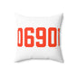 06901 Stamford Connecticut Zip Code Spun Polyester Square Pillow