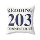 Redding 203 Connecticut  Spun Polyester Square Pillow