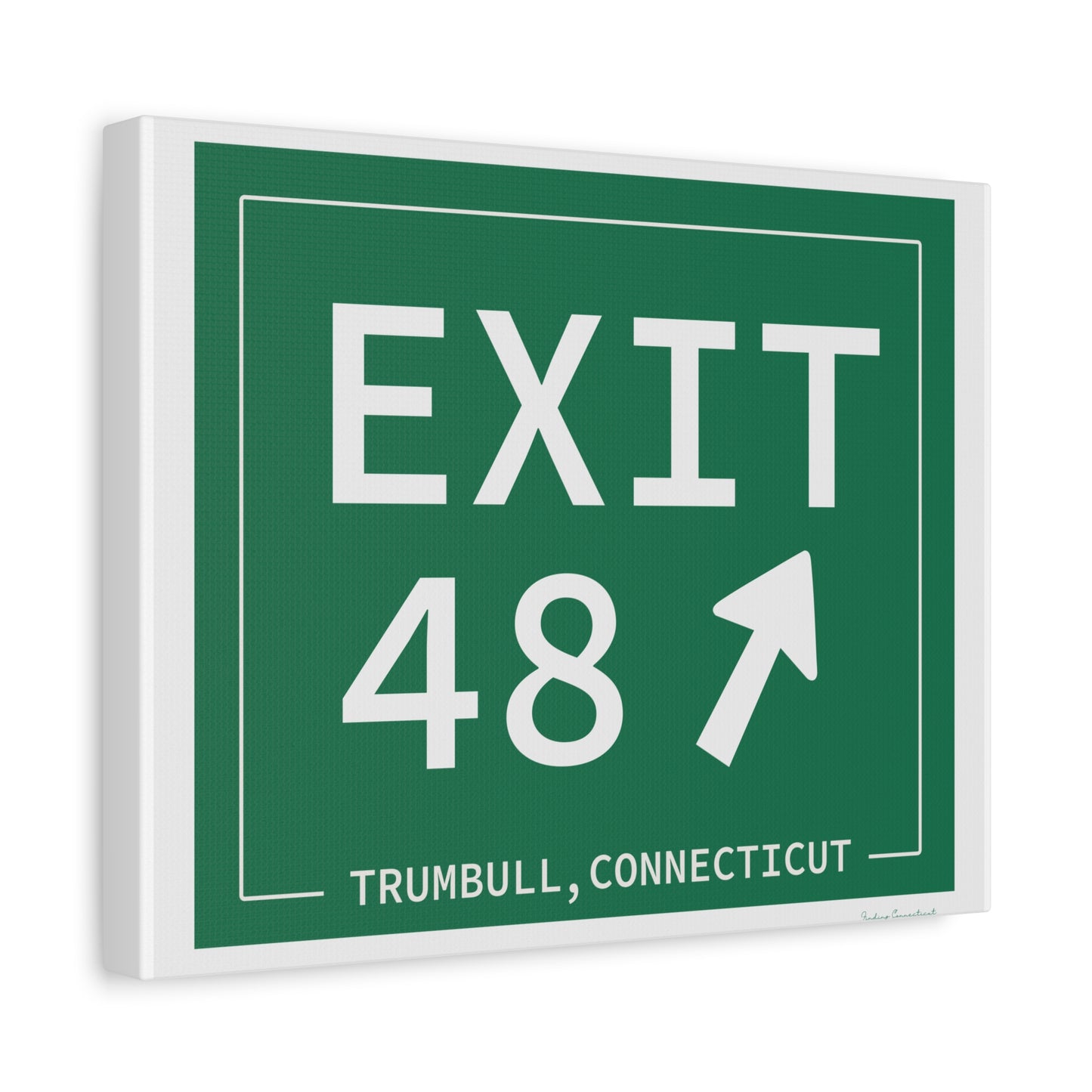 Vintage Exit 48 Merritt Parkway Sign Matte Canvas, Stretched, 1.25"