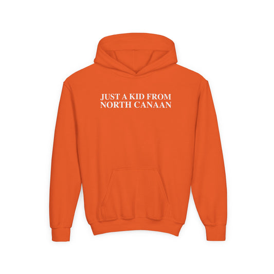 Just a kid from North Canaan Youth Heavy Blend Hooded Sweatshirt