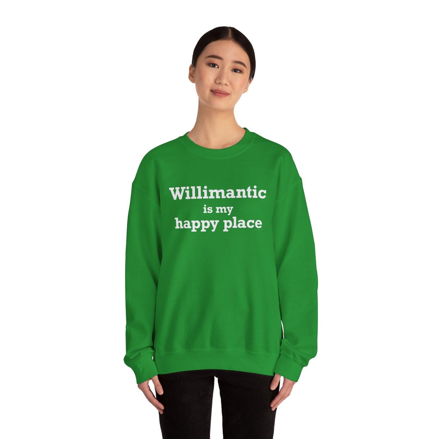 Willimantic is My Happy Place Unisex Heavy Blend™ Crewneck Sweatshirt