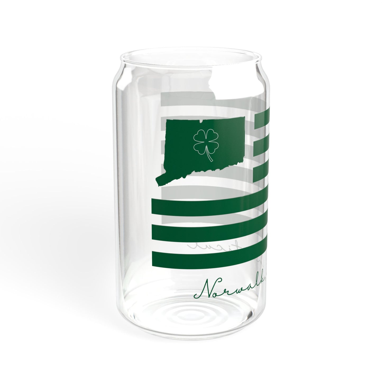 Norwalk Connecticut St. Patrick's Day Sipper Glass, 16oz