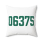 06375 New London Connecticut Zip Code Spun Polyester Square Pillow