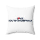 Love South Norwalk Spun Polyester Square Pillow