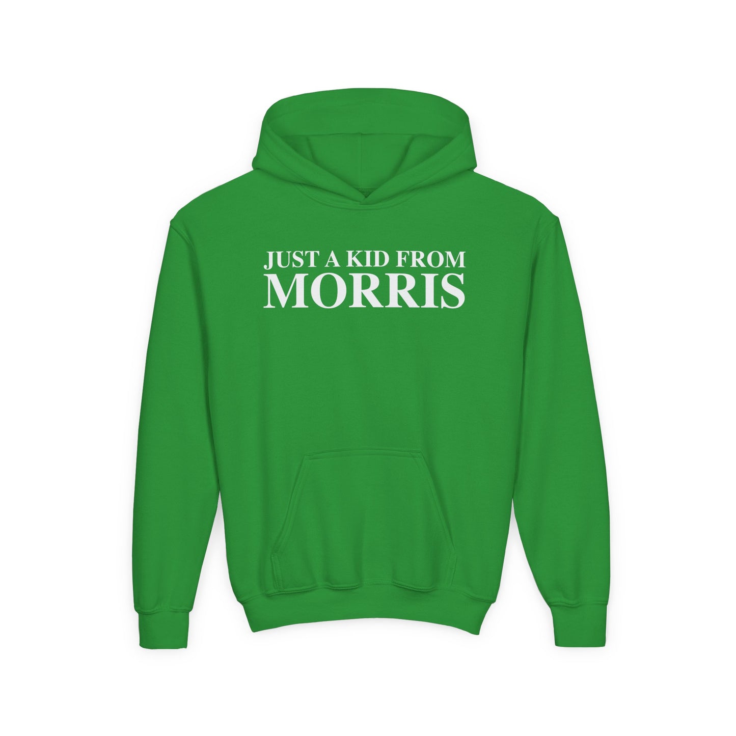 Just a kid from Morris Youth Heavy Blend Hooded Sweatshirt