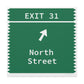 Vintage Merritt Parkway Exit 31 Sign Matte Canvas, Stretched, 1.25"