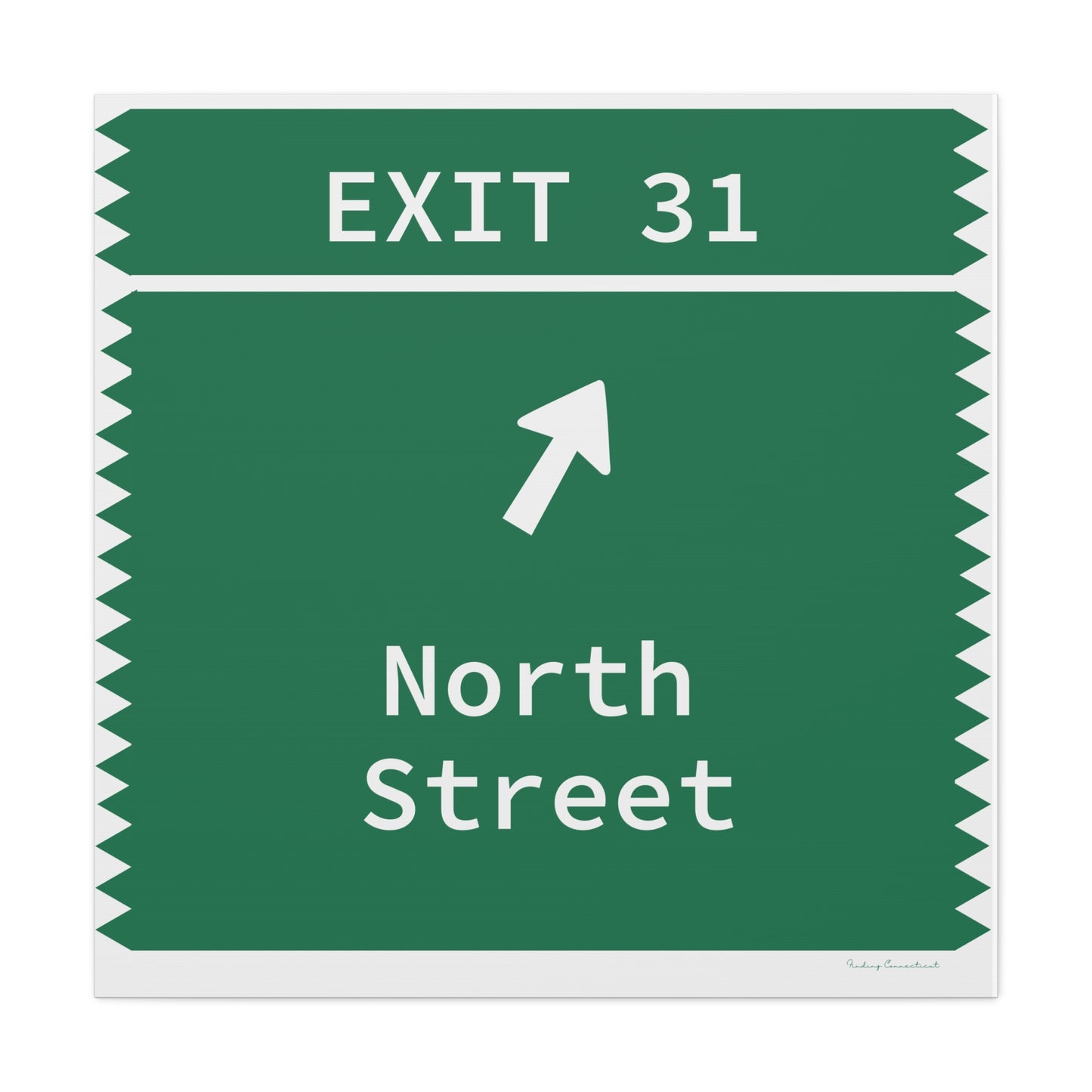 Vintage Merritt Parkway Exit 31 Sign Matte Canvas, Stretched, 1.25"