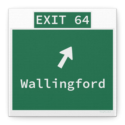 Vintage WCP Exit 64 Sign Matte Canvas, Stretched, 1.25"