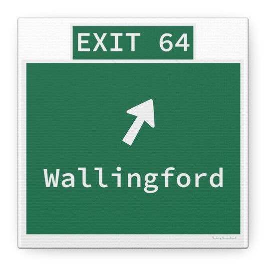 Vintage WCP Exit 64 Sign Matte Canvas, Stretched, 1.25"