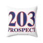 203 Prospect Red White & Blue Spun Polyester Square Pillow