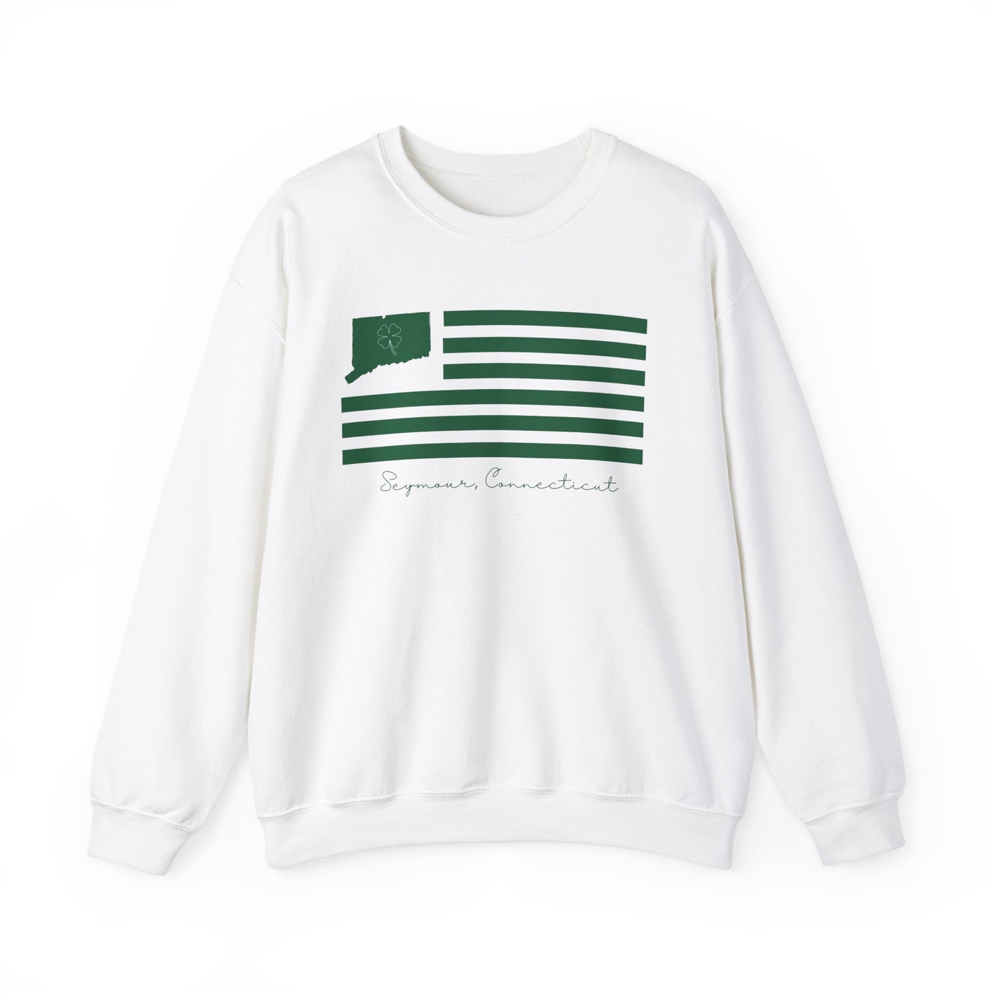 Seymour Connecticut St. Patrick’s Day Flag Unisex Heavy Blend™ Crewneck Sweatshirt